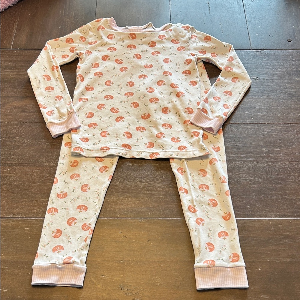 Lullaby Set Pima Cotton Pumpkin Print 2-Piece Pajama Set